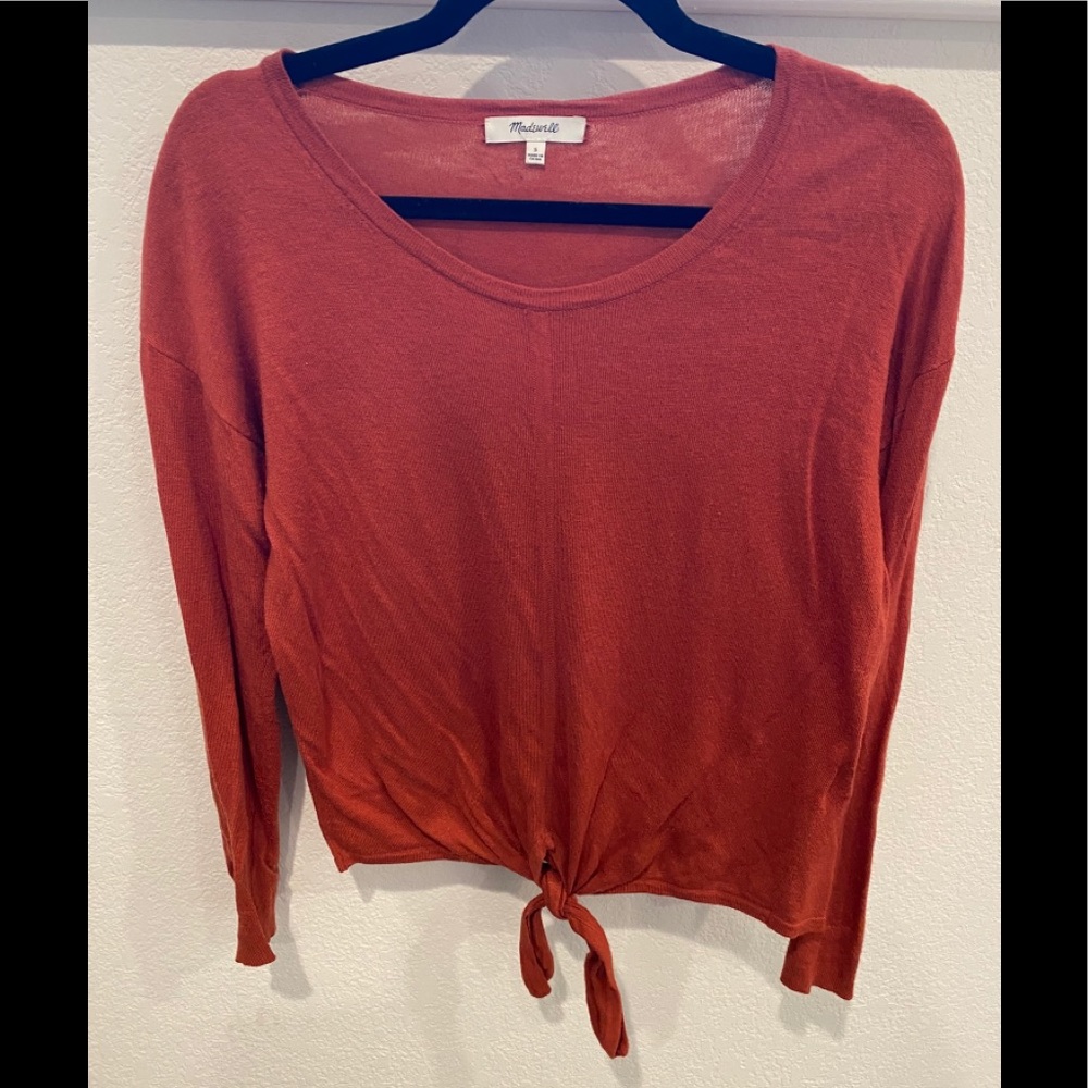 Madewell long sleeve tie front